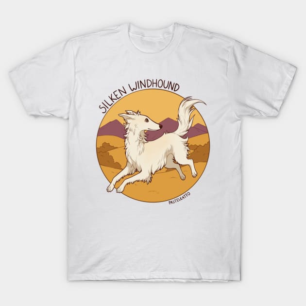 Silken Windhound T-Shirt by Pastelkatto